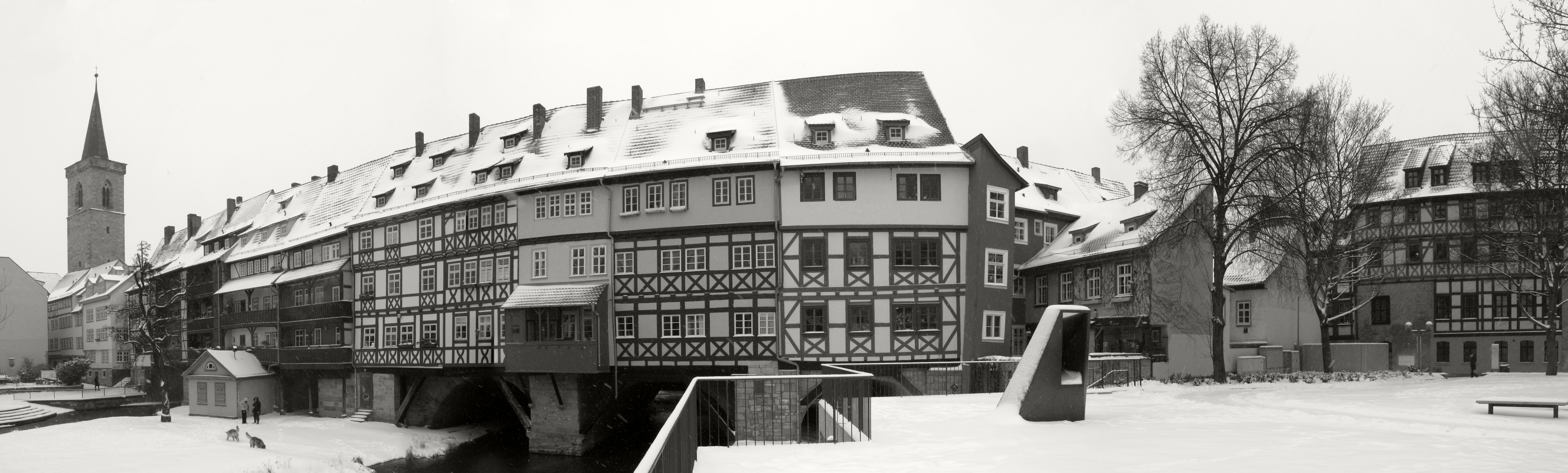 Krämerbrücke im Winter